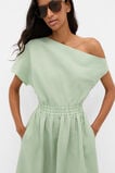 Linen Off Shoulder Maxi Dress  Eucalyptus  hi-res