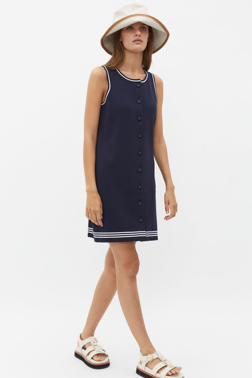 Trim Detail Bucket Hat  Natural