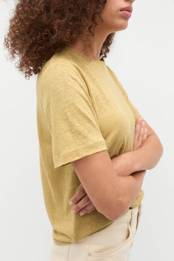 Linen Neat Tee  Honey  hi-res