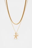 Starfish Pendant Necklace  Gold  hi-res
