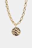Luxe Round Pendant Necklace  Gold  hi-res