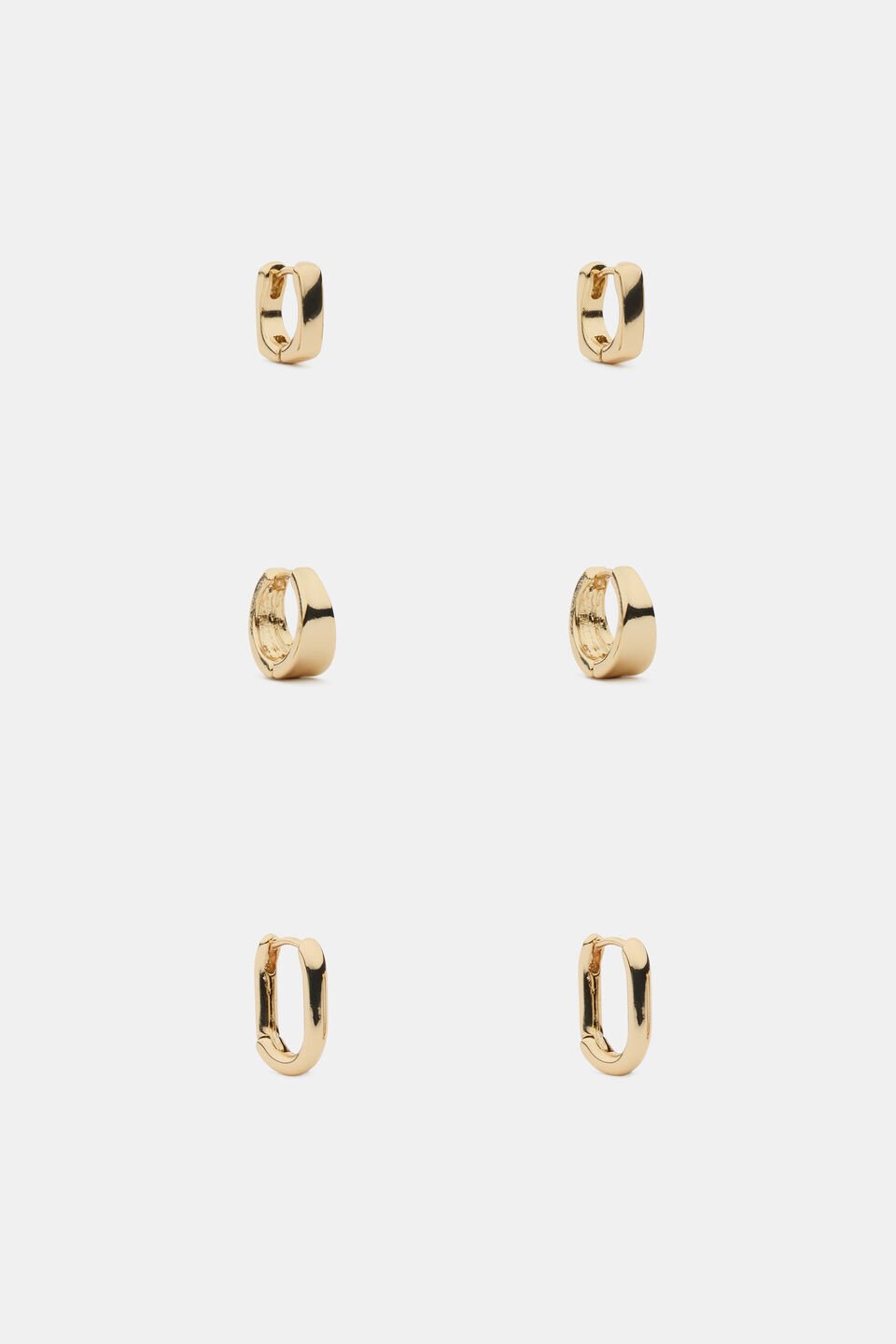 Rounded Earring Set  Gold