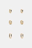 Rounded Earring Set  Gold  hi-res