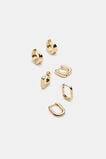 Rounded Earring Set  Gold  hi-res