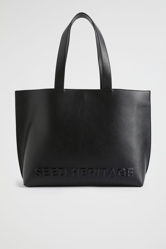 Logo Detail Tote  True Black  hi-res