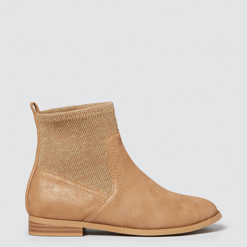 Metallic Knit Boot  