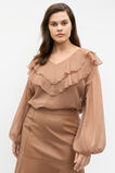 Ruffle Detail Blouse  Amaretto  hi-res