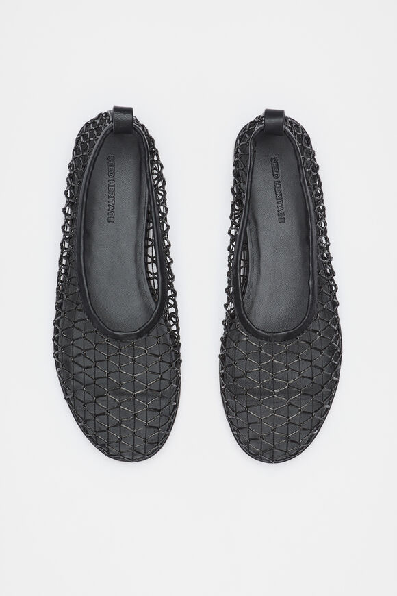 Parker Open Weave Ballet Flat  Black  hi-res
