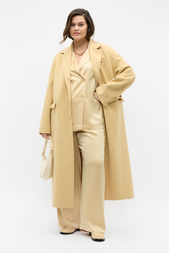 Satin Wide Leg Pant  Marzipan  hi-res