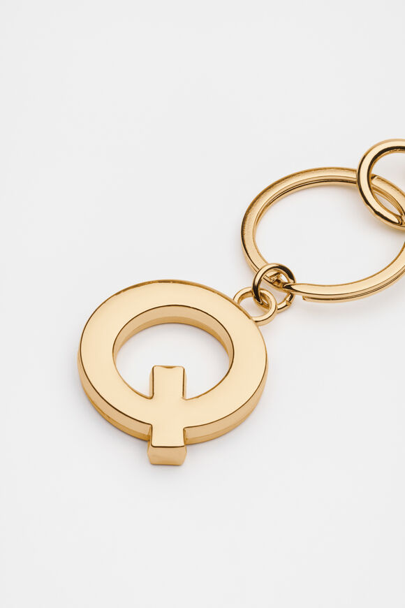 Gold Initials Keyring  Q  hi-res