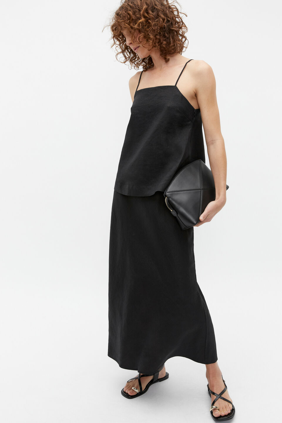 Core Linen Camisole  Black