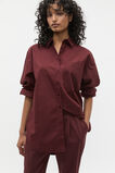 Longline Poplin Shirt  Merlot  hi-res