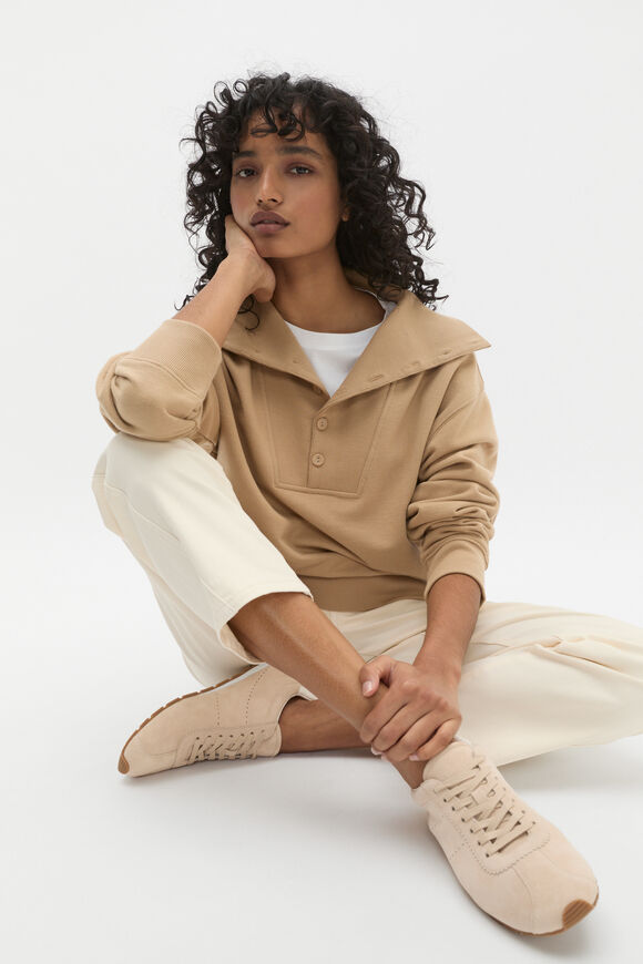 Collared Terry Sweat  Rye  hi-res