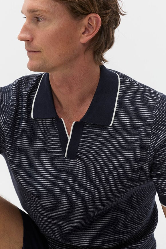 Two Tone Trophy Polo  Midnight Blue  hi-res