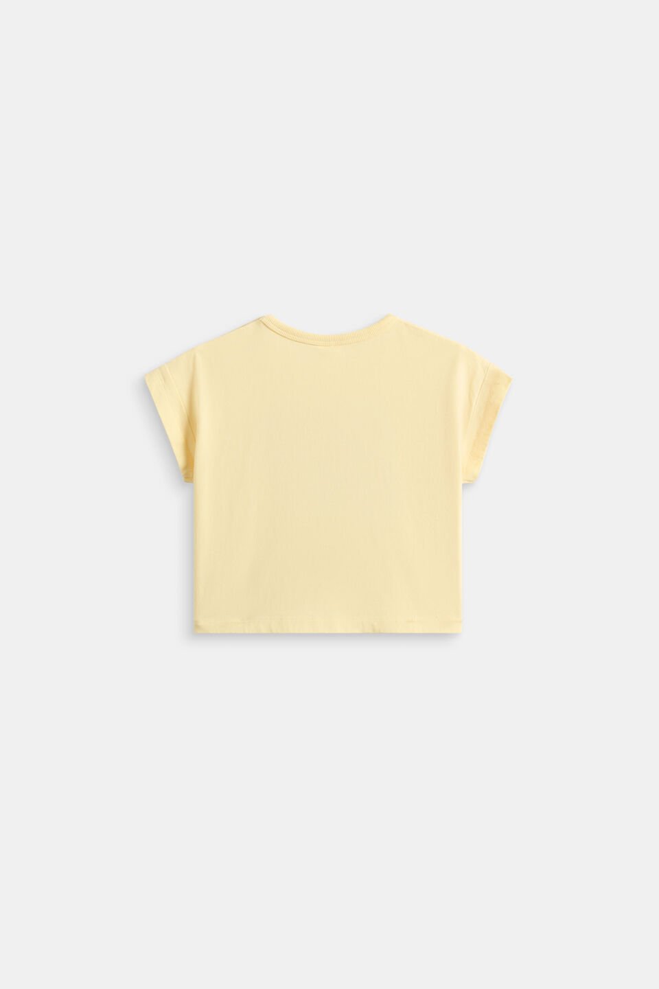 Button Detail Tee  Pale Banana