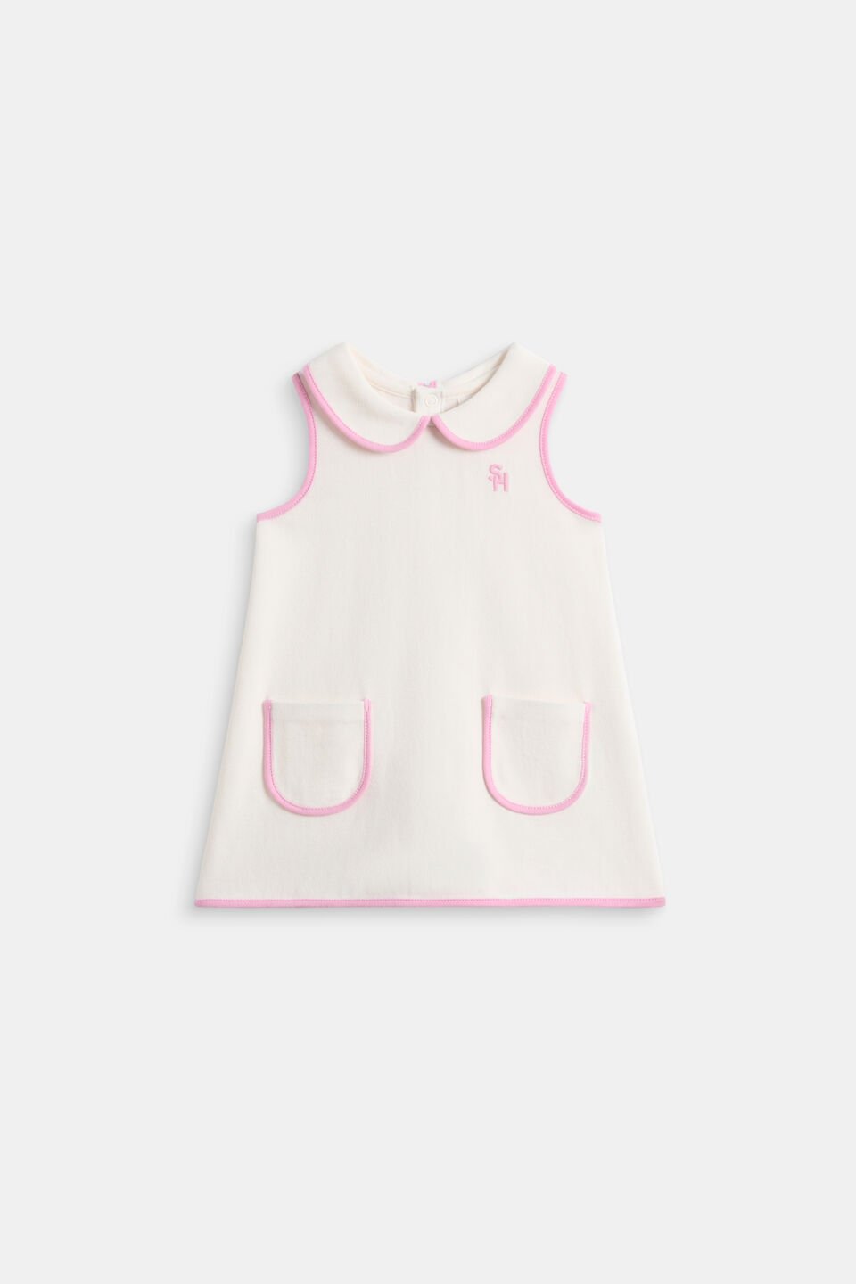 Contrast Bind Dress  Classic Cream