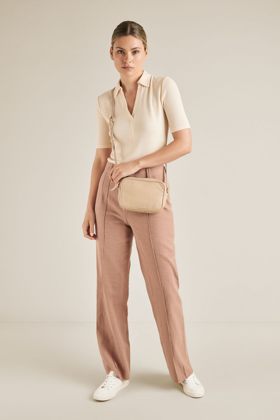 Short Sleeve Collared Top  