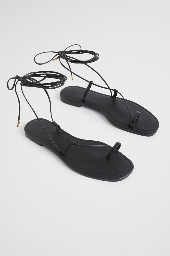 Steffi Tie Up Sandal  Black  hi-res