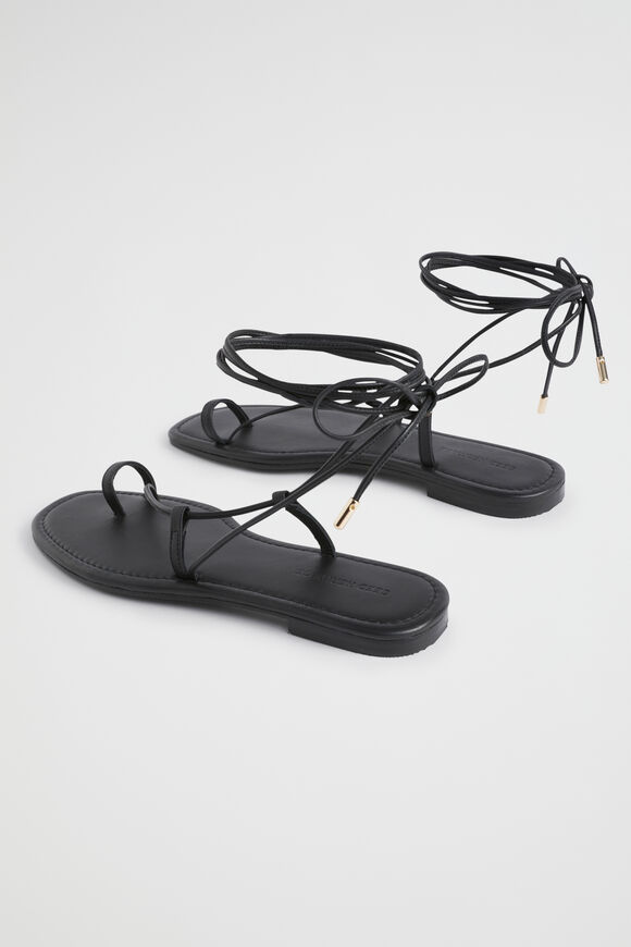 Steffi Tie Up Sandal  Black  hi-res