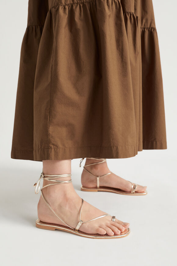 Steffi Tie Up Sandal  Soft Gold  hi-res