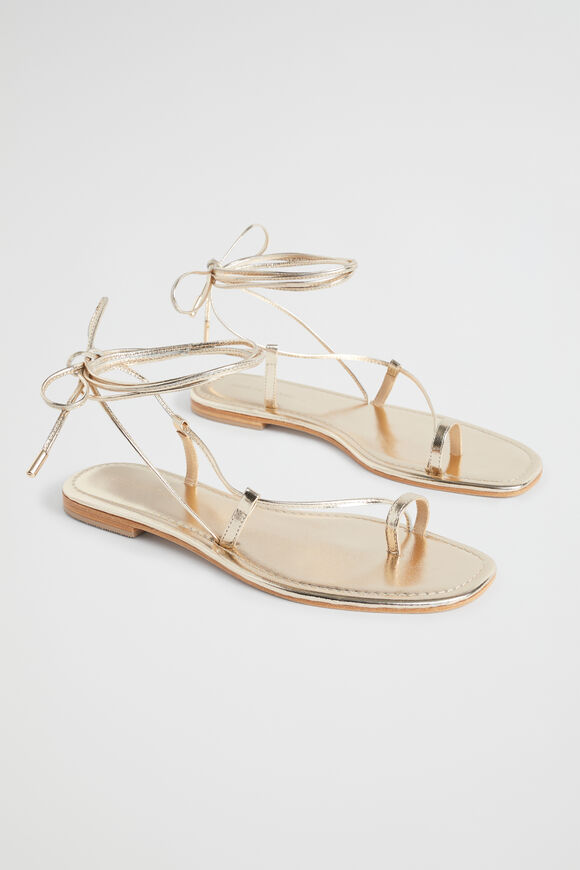 Steffi Tie Up Sandal  Soft Gold  hi-res