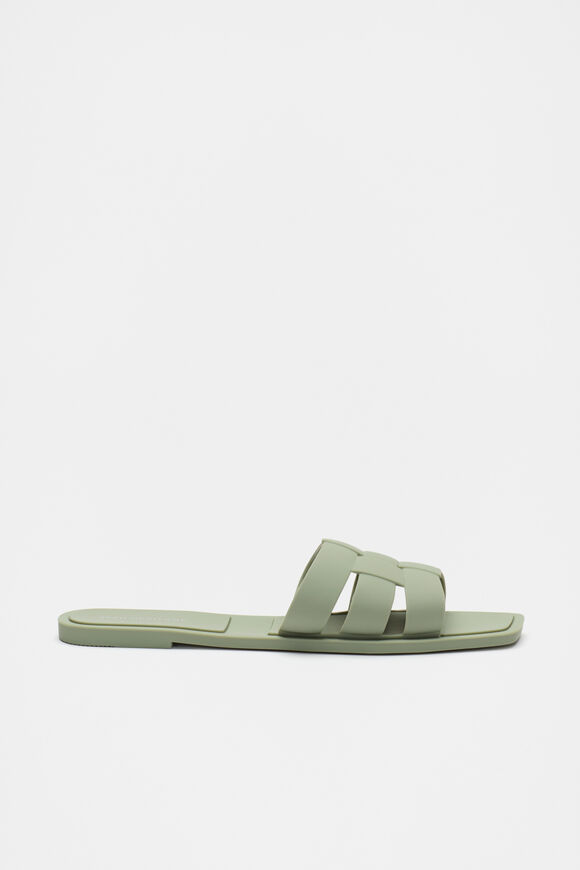 Woven Moulded Slide  Pale Olive  hi-res