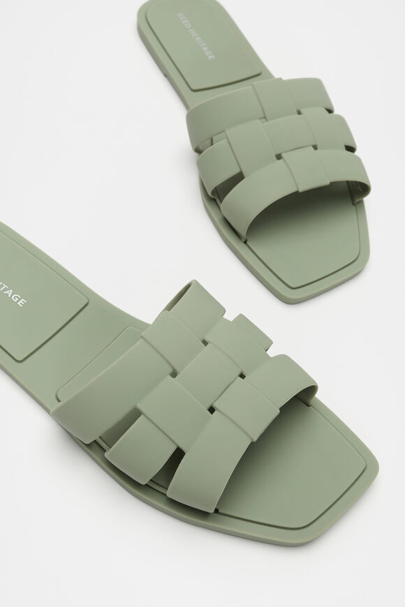 Woven Moulded Slide  Pale Olive  hi-res