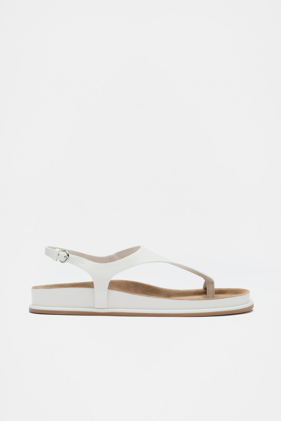 Tina Toe Loop Sandal  White