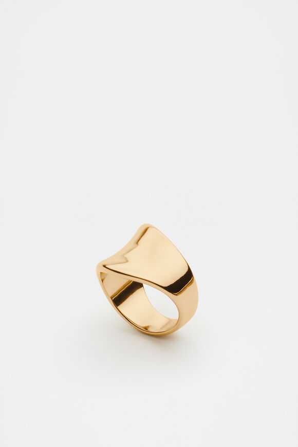 Sculptural Organic Ring  Gold  hi-res