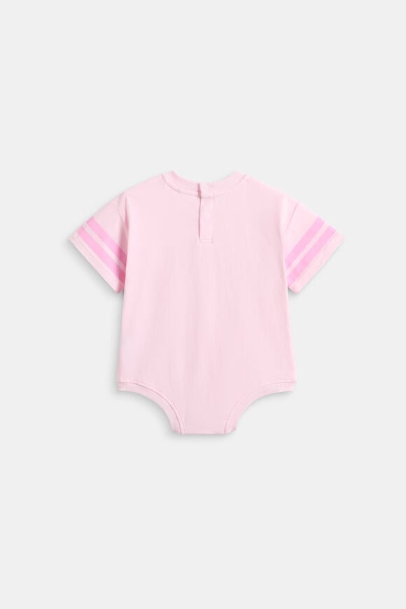 Sporty Logo Romper  Pink Lemonade  hi-res