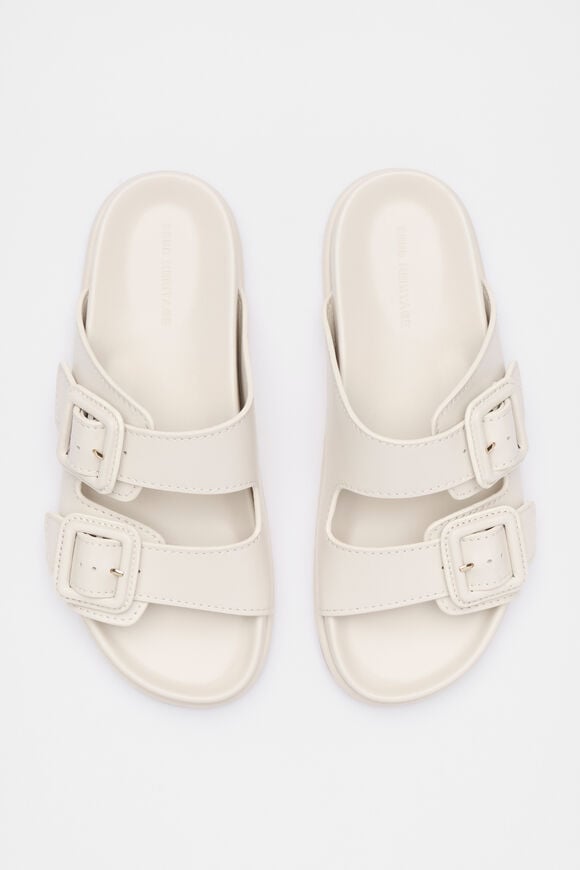 Dulci Covered Buckle Slide  Tofu  hi-res