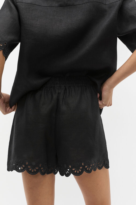 Scallop Broderie Short  Black  hi-res