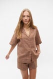Oversize Short Sleeve Shirt  Cinnamon Spice Stripe  hi-res