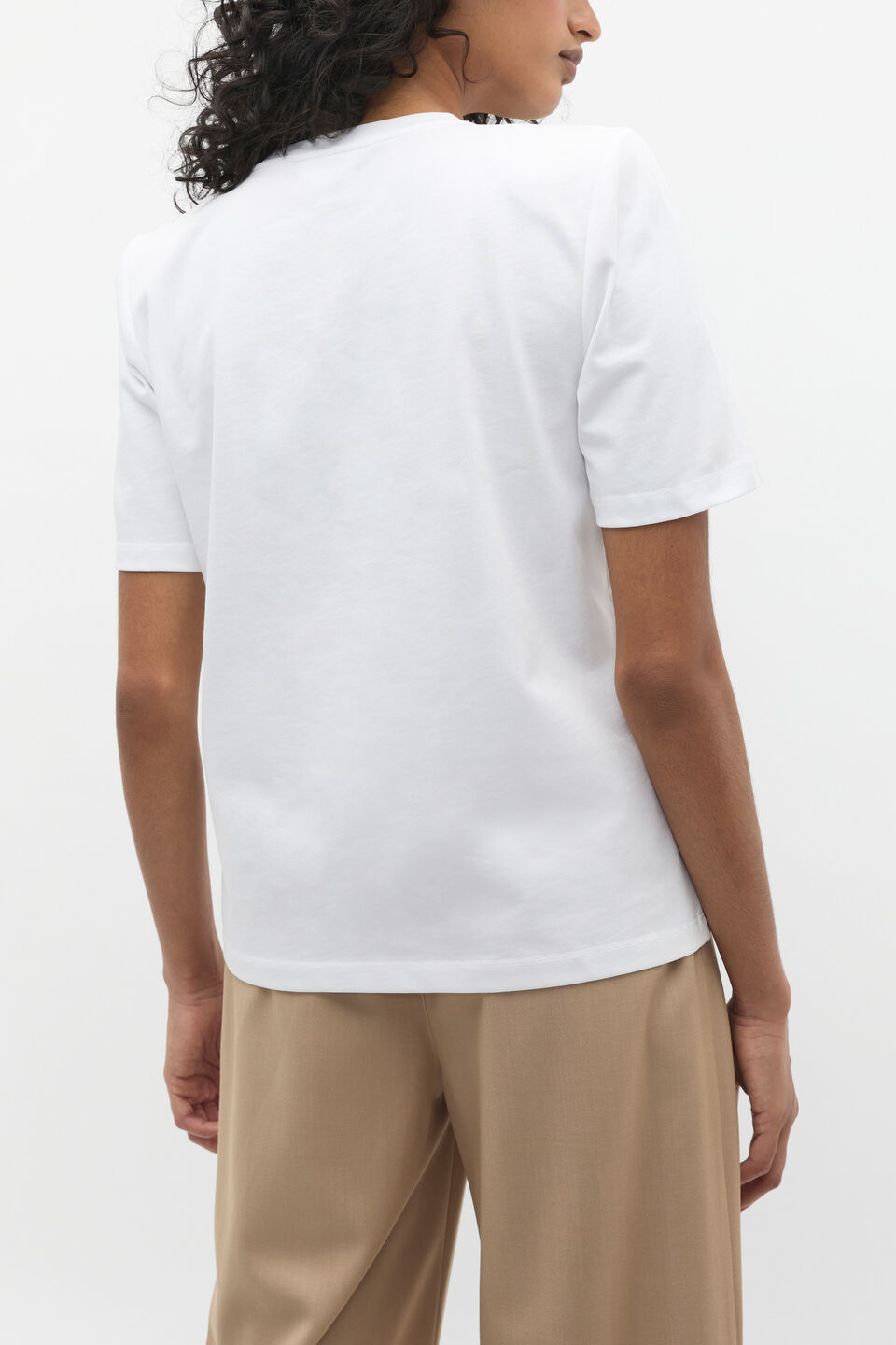 Structured Boxy Tee  Whisper White