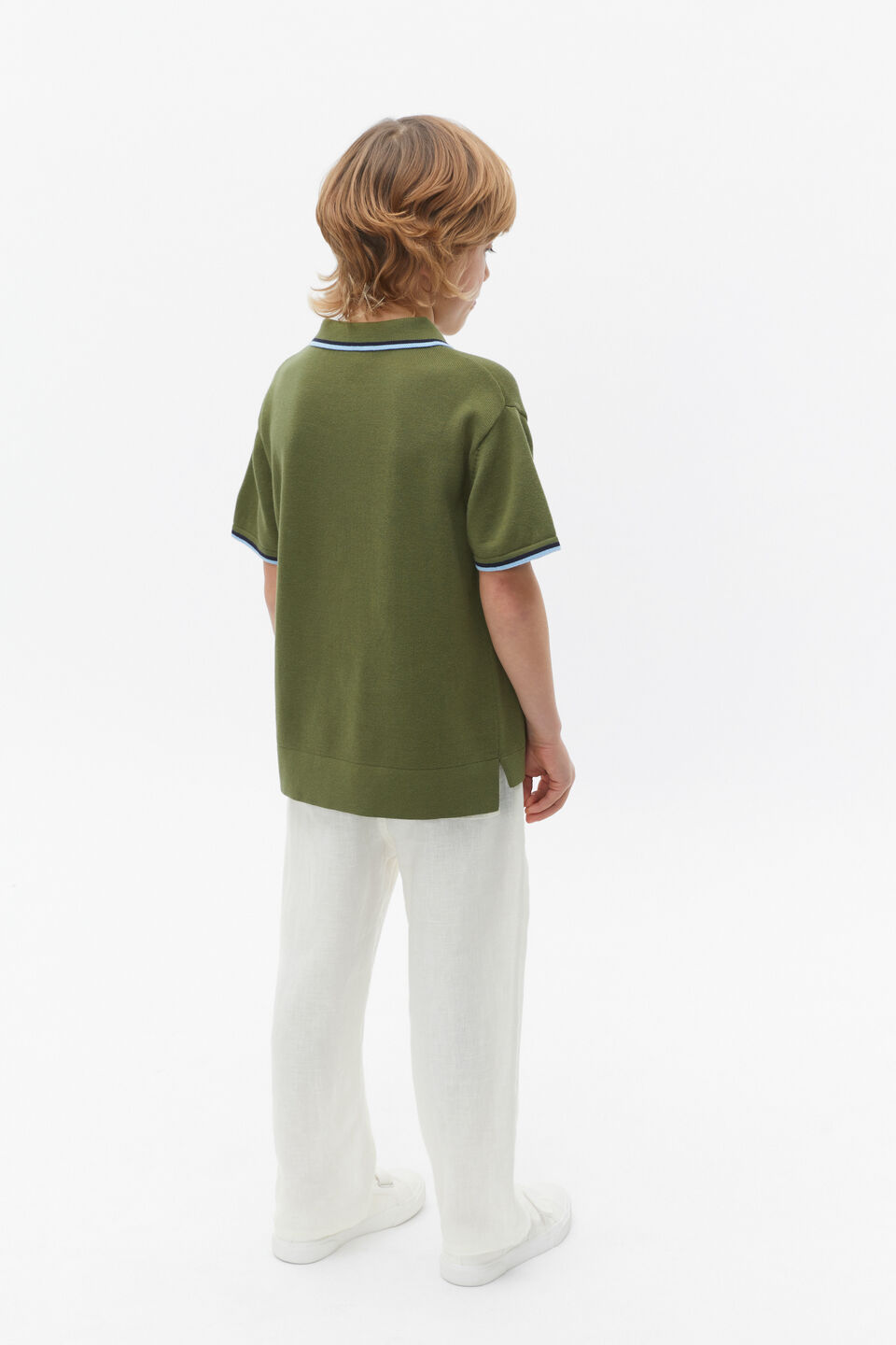 Knit Logo Polo  Kiwi Green