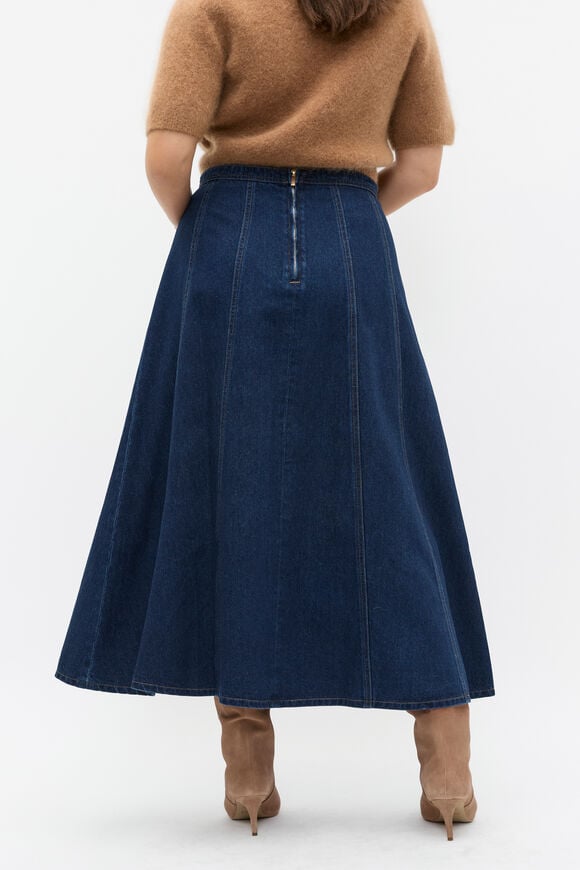 Denim Swing Skirt  Twilight Blue Wash  hi-res