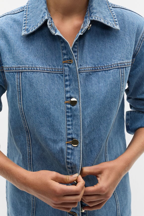 Denim Yoke Detail Shirt  Ice Blue Wash  hi-res