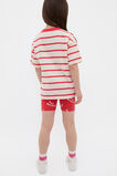 Core Stripe Logo Tee  Strawberry Red  hi-res