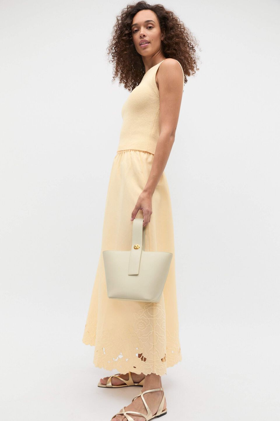 Textured Cotton Knit Top  Shortbread