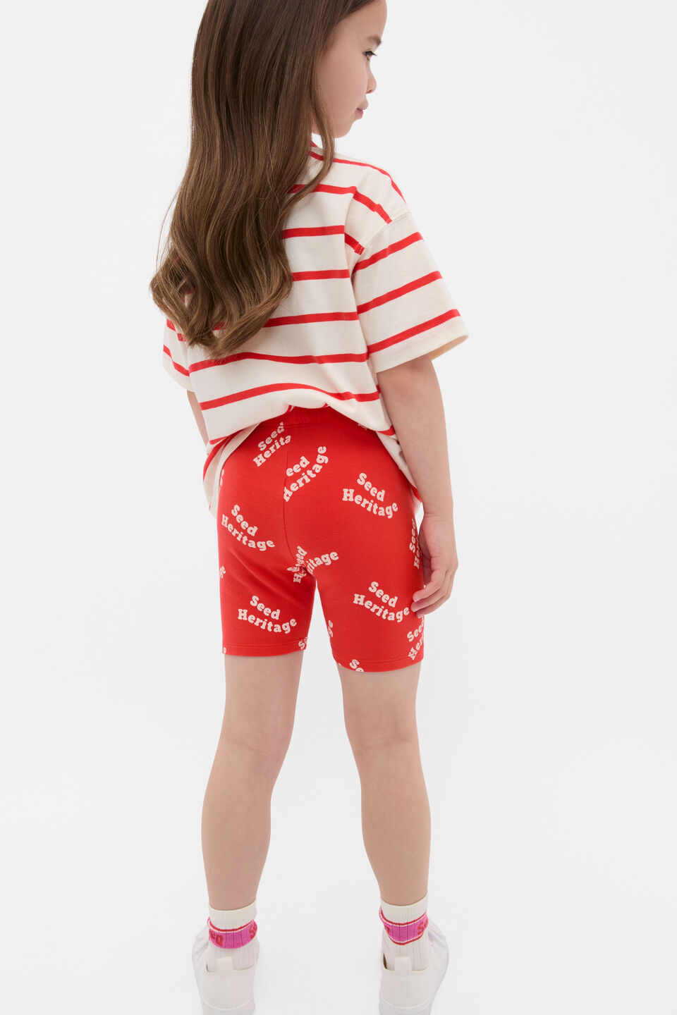 Retro Logo Bike Short  Strawberry Red