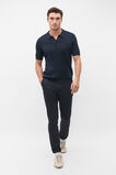 Stripe Cotton Knit Polo  Midnight Blue  hi-res