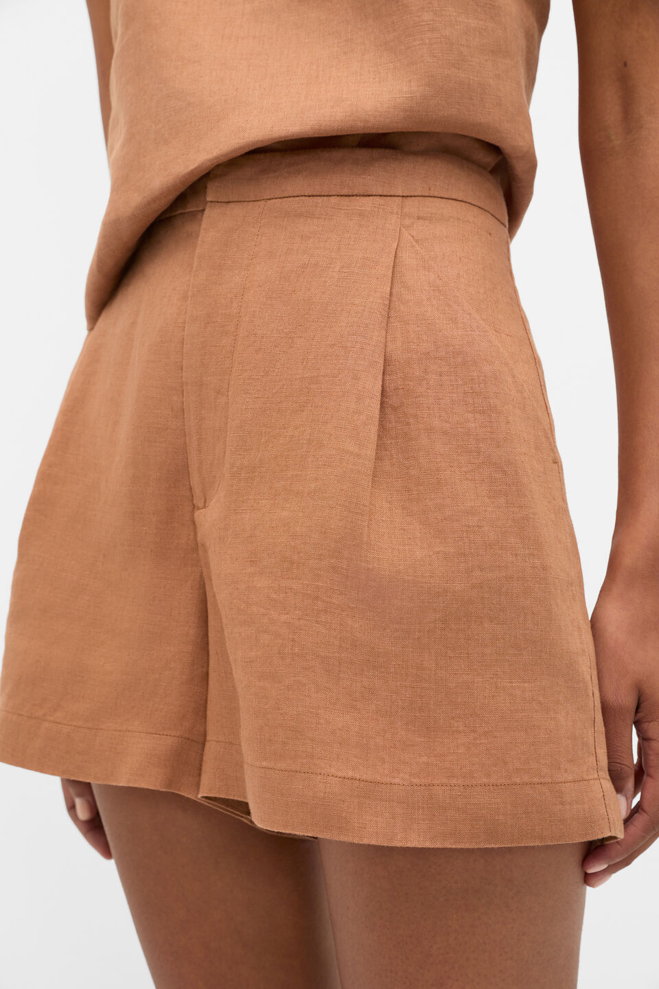 Linen Pocket Short  Copper
