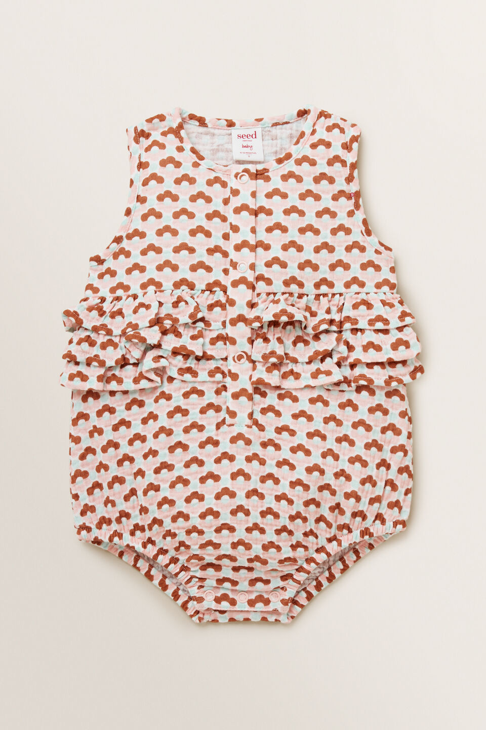 Cheesecloth Floral Onesie  