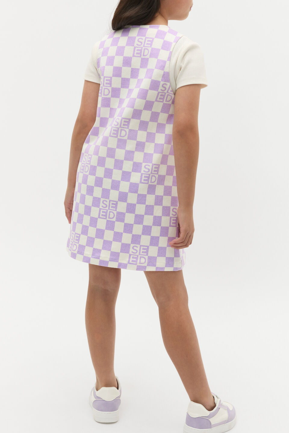 Check Logo Pinafore  Lavender