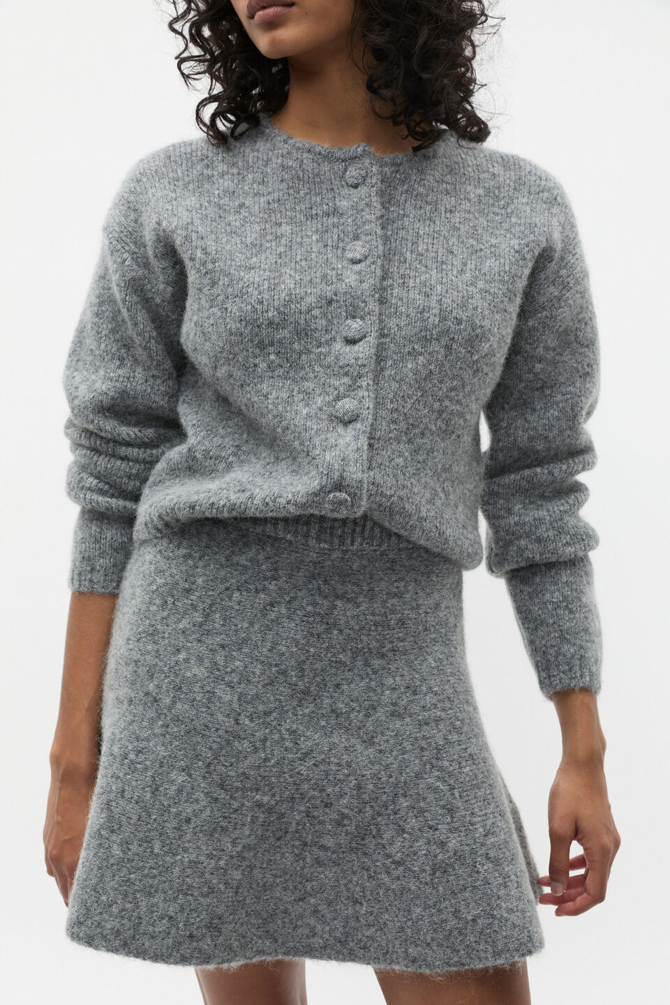 Lofty Knit Mini Skirt  Wolf Marle