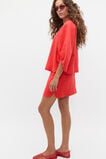 Core Linen Curve Hem Mini Skirt  Electric Crimson  hi-res