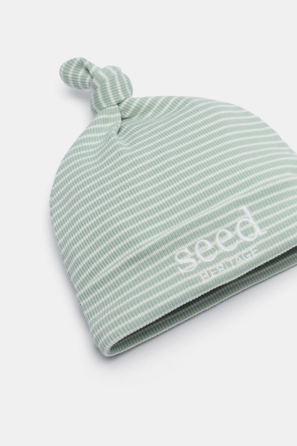 Core Rib Logo Hat  Sage Stripe