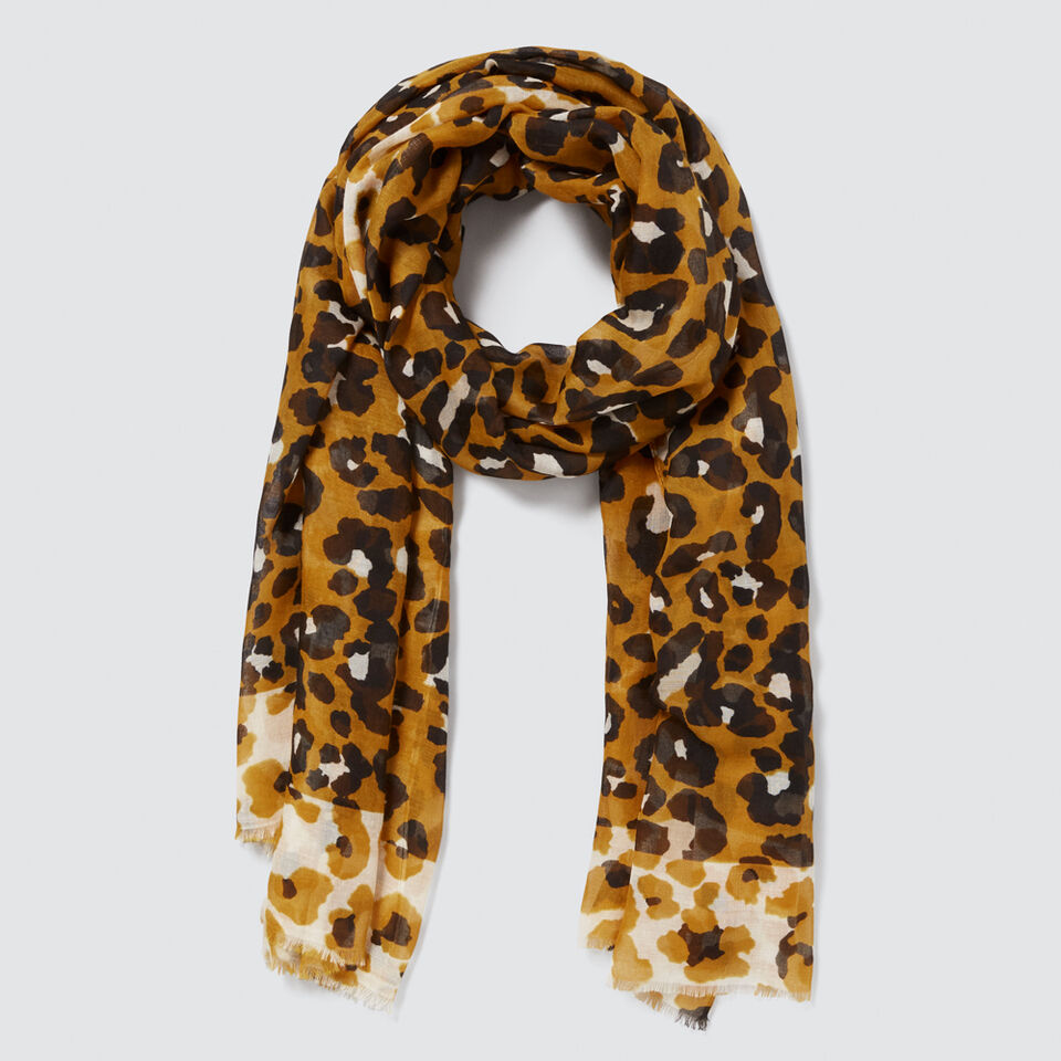Bold Ocelot Print Scarf  