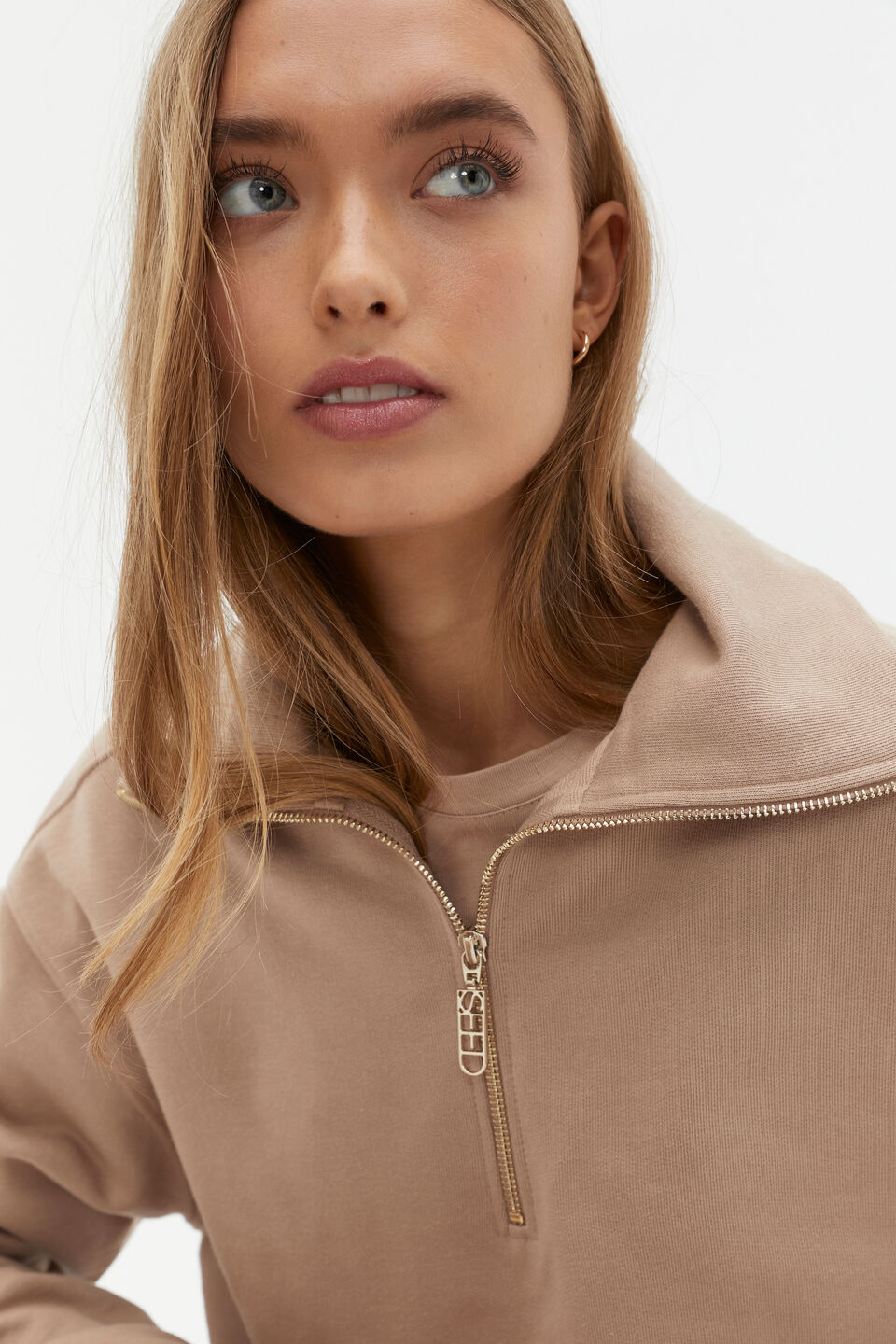 Core Heritage Half Zip Sweat  Cookie