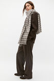 Multi Check Scarf  Dark Espresso  hi-res
